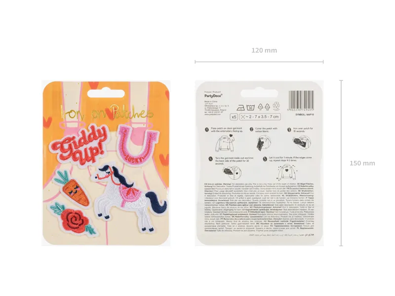 STICKERE TERMOADEZIVE Giddy up, mix, 2-7x3.5-7cm 5/set NAP10 [6]
