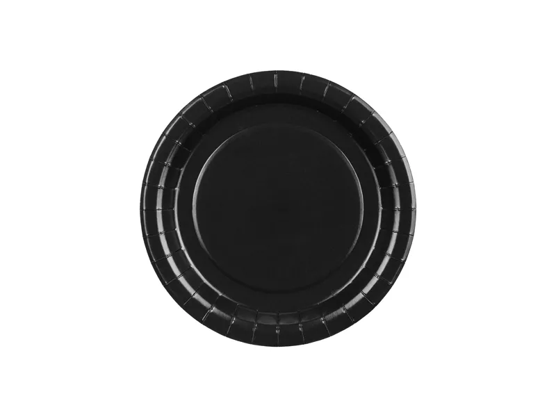 Farfurii/ Pahare/ Servetele/ Paie/ Tacamuri/ Fete masa - FARFURII CARTON Black, 18cm, 6/set TPP90-010