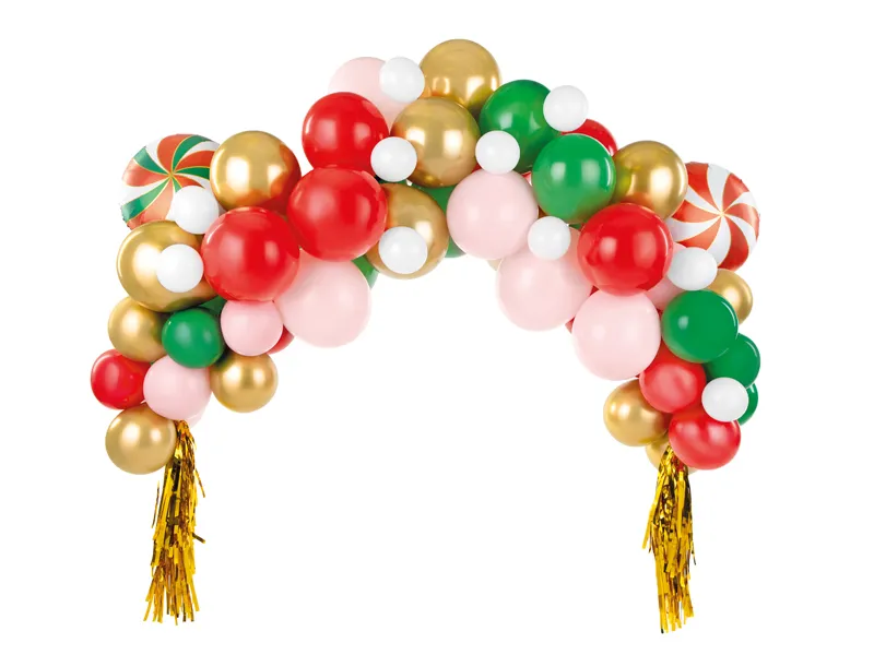 Baloane de Craciun si An Nou - GHIRLANDA DIN BALOANE Candies, mix, 170x155cm GBN15