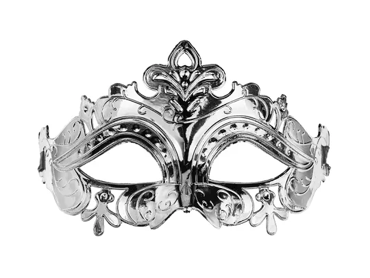 Masti de carnaval - MASCA DE CARNAVAL 17x9CM ARGINTIE MAS22-018