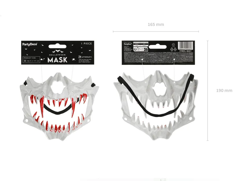 MASCA, Skull mask, 16.5 x 14cm, mix MAS17 [6]