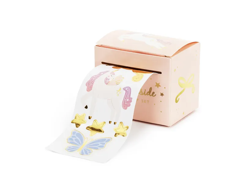 Etichete scolare si stickere - MINI ROLA STICKERE 23 BUC, UNICORN, MIX, NR4