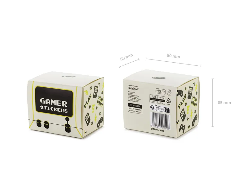 MINI ROLA STICKERE 270CM, 36 BUC, GAMER MIX, NR2 [3]