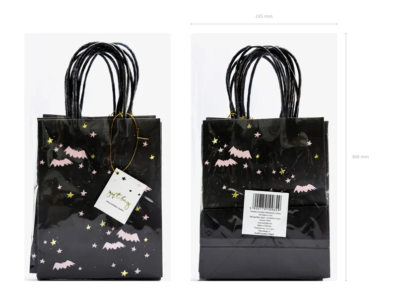 SACOSA CADOU HALLOWEEN NEAGRA CU LILIECI 14 X 18 X 8CM TNP6 [6]