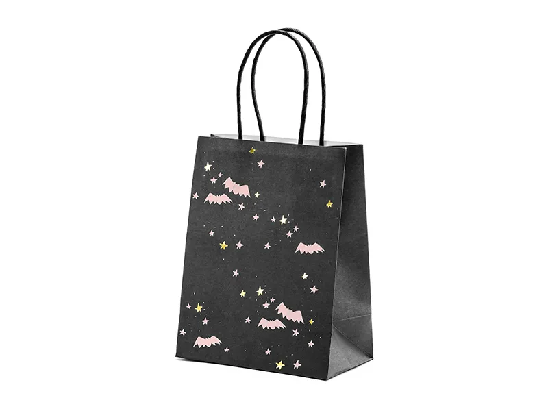 SACOSA CADOU HALLOWEEN NEAGRA CU LILIECI 14 X 18 X 8CM TNP6 [1]