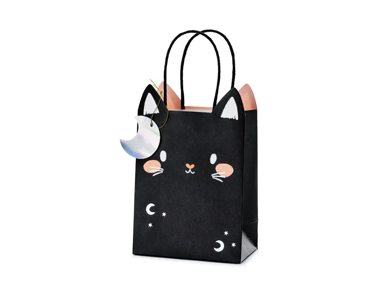 Halloween - SACOSA CADOU PISICA, mix, 8 x 14 x 18cm TNP26