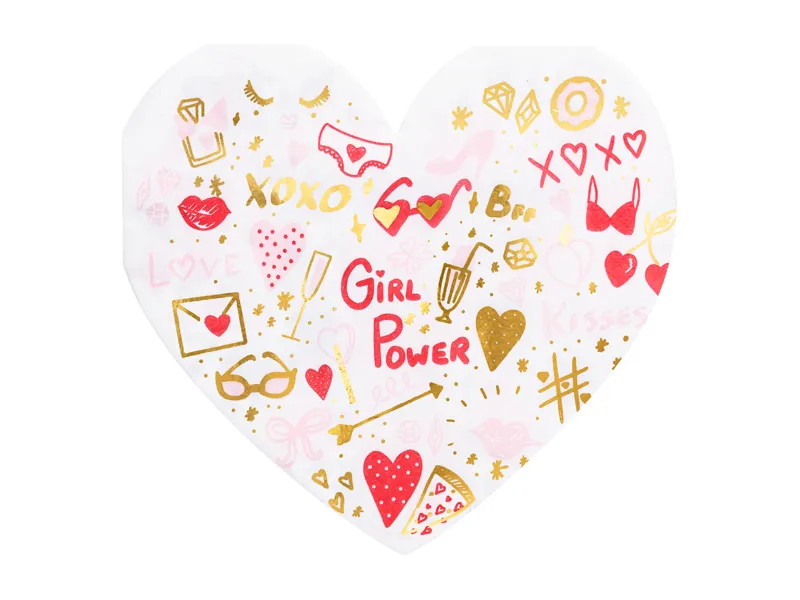 Farfurii/ Pahare/ Servetele/ Paie/ Tacamuri/ Fete masa - SERVETELE HARTIE 16x15CM, HEART, MIX, 20/SET SPK16