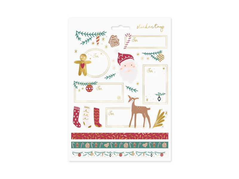 Abtibilduri, Stickere Christmas - STICKER DECOR Christmas, Santa, mix NP4