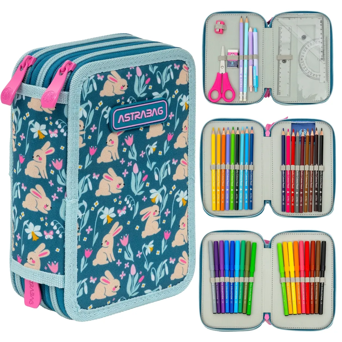 Penar Echipat 3 Fermoare Astrabag Candy Bunny [8]