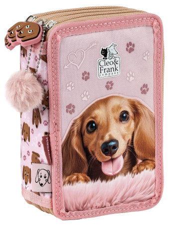 Penare, Etuiuri, Necessaire - Penar Echipat 3 Fermoare Cleo&Frank Dog