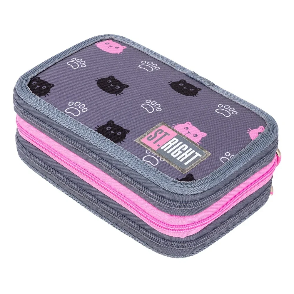 Penare, Etuiuri, Necessaire - Penar Echipat 3 Fermoare St.Right Kitty Paw 301049
