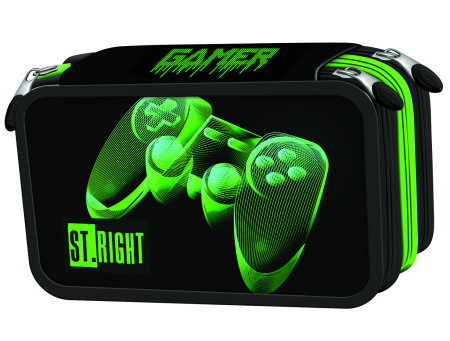 Penare, Etuiuri, Necessaire - Penar Echipat 3 Fermoare St.Right Green Level 301377