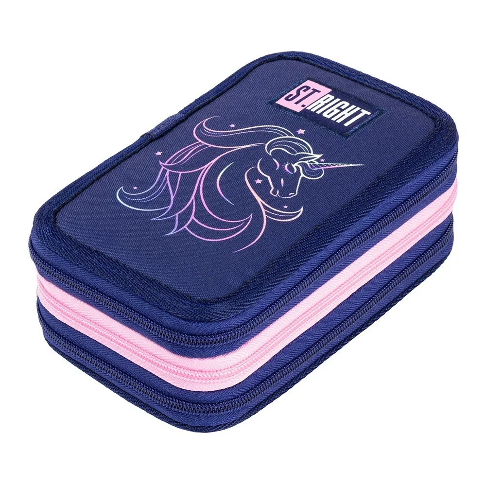 Penare, Etuiuri, Necessaire - Penar Echipat 3 Fermoare St.Right Unicorn Glow 300936