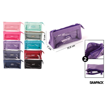 Penare, Etuiuri, Necessaire - Penar Neechipat Sampack SA024 2 Compartimente Diverse Culori Asortate