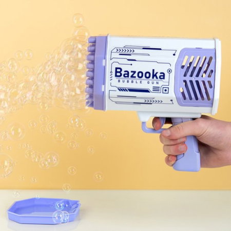 Pistol cu LED pentru Baloane de Săpun, Tip Bazooka [1]