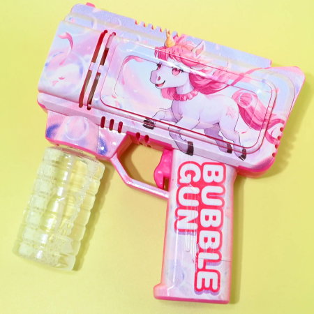 ARTICOLE COPII - Pistol Baloane Săpun Unicorn 14cm cu Lumini 55544 - ipb.ro