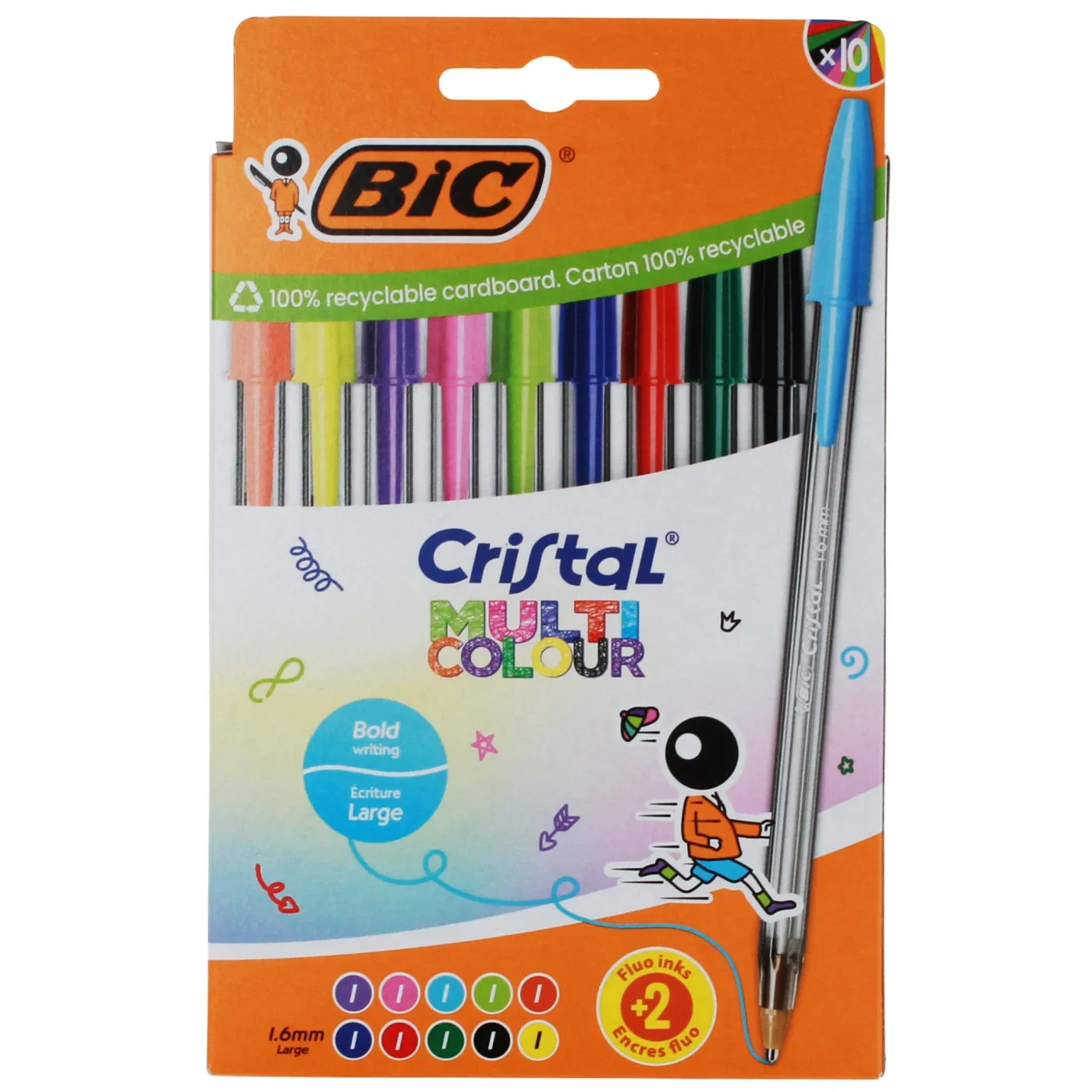 INSTRUMENTE DE SCRIS - PIX BIC CRISTAL MULTICOLOR 1.6MM 10 CULORI/SET X109524180
