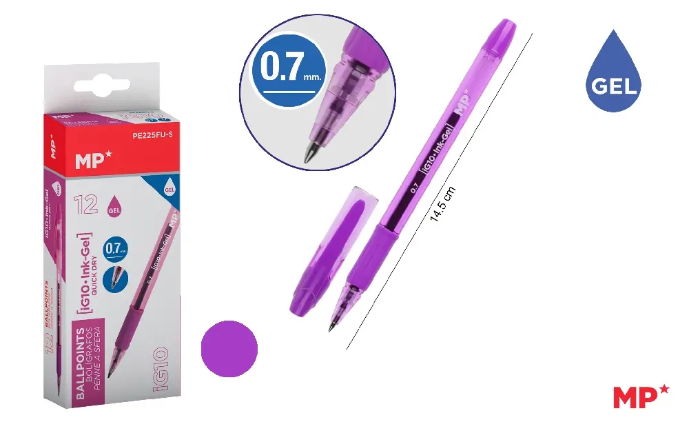 Pixuri cu gel - PIX GEL IPB 0.7MM ROZ INCHIS PE225FU-S