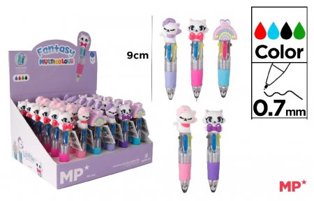 Instrumente pentru scris kids - PIX IPB 0.7MM FANTASY PISICUTE 4 CULORI PE354-04