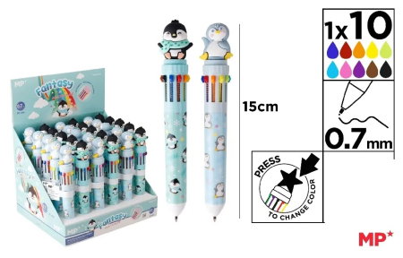 Instrumente pentru scris kids - PIX IPB 10 CULORI FANTASY PINGUIN PE253-29
