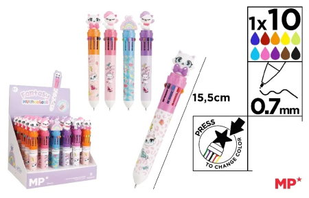 Instrumente pentru scris kids - PIX IPB 10 CULORI FANTASY PISICUTE PE253-47