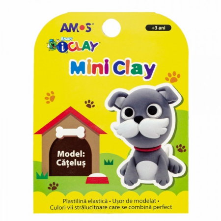 Seturi Creative pentru Copii - Set Plastilina Amos Catelus 4 Culori 30g P2394