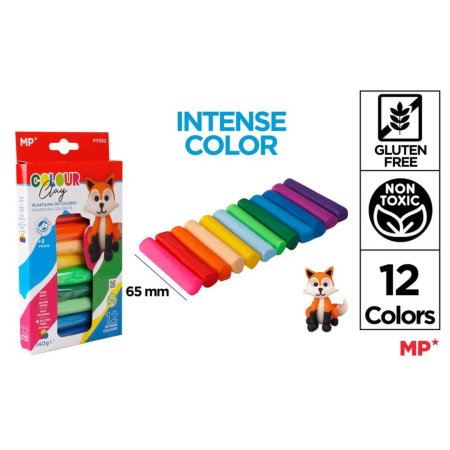 Plastilina, Planseta plastilina - PLASTILINA IPB 140GR 12/SET CULORI INTENSE PY052
