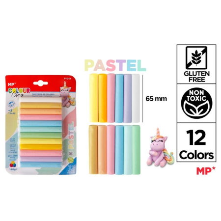 Foam clay, silk clay - Plastilină Soft MP* 12 Culori Pastel 140g PY044