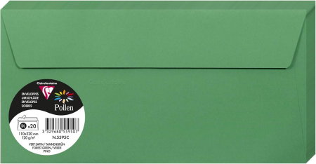 Plicuri Colorate - PLIC CLAIREFONTAINE DL 20/SET VERDE PIN 5595C