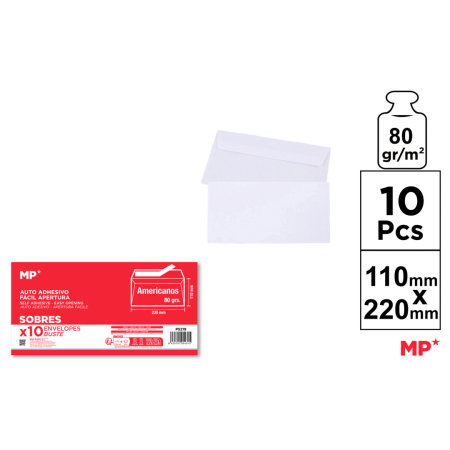 Plicuri simple - Plic IPB DL 220*110mm 10/Set Alb PS219
