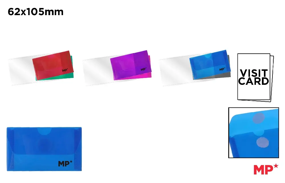 Suporturi si mape carti vizita - PORT CARTI VIZITA PLASTIC IPB 62*105MM 2/SET PC028