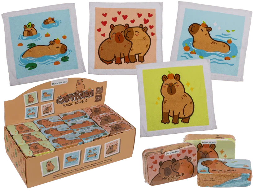 Accesorii costume kids - Prosop Magic Bumbac 30x30cm Capybara 31/3063 - ipb.ro