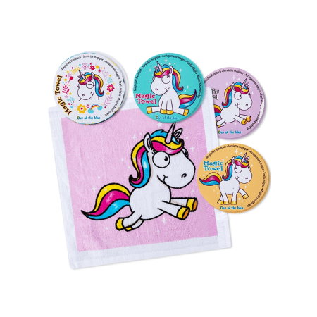 Articole pt activitati in aer liber - Prosop Magic din Bumbac cu Unicorn Comic 30x30cm