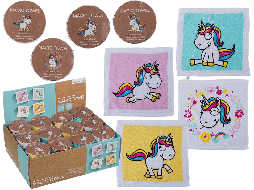 Prosop Magic din Bumbac cu Unicorn Comic 30x30cm [10]