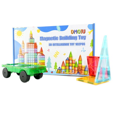 Jocuri Educative si Puzzle-uri - Puzzle Magnetic 19.5cm 102 Piese Constructii 28200