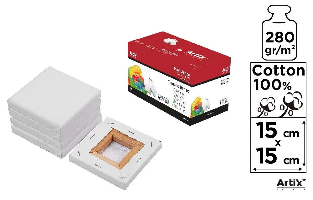 Panza/ Carton panzat pentru pictura - RAMA CU PANZA IPB 15*15CM PP93-1515