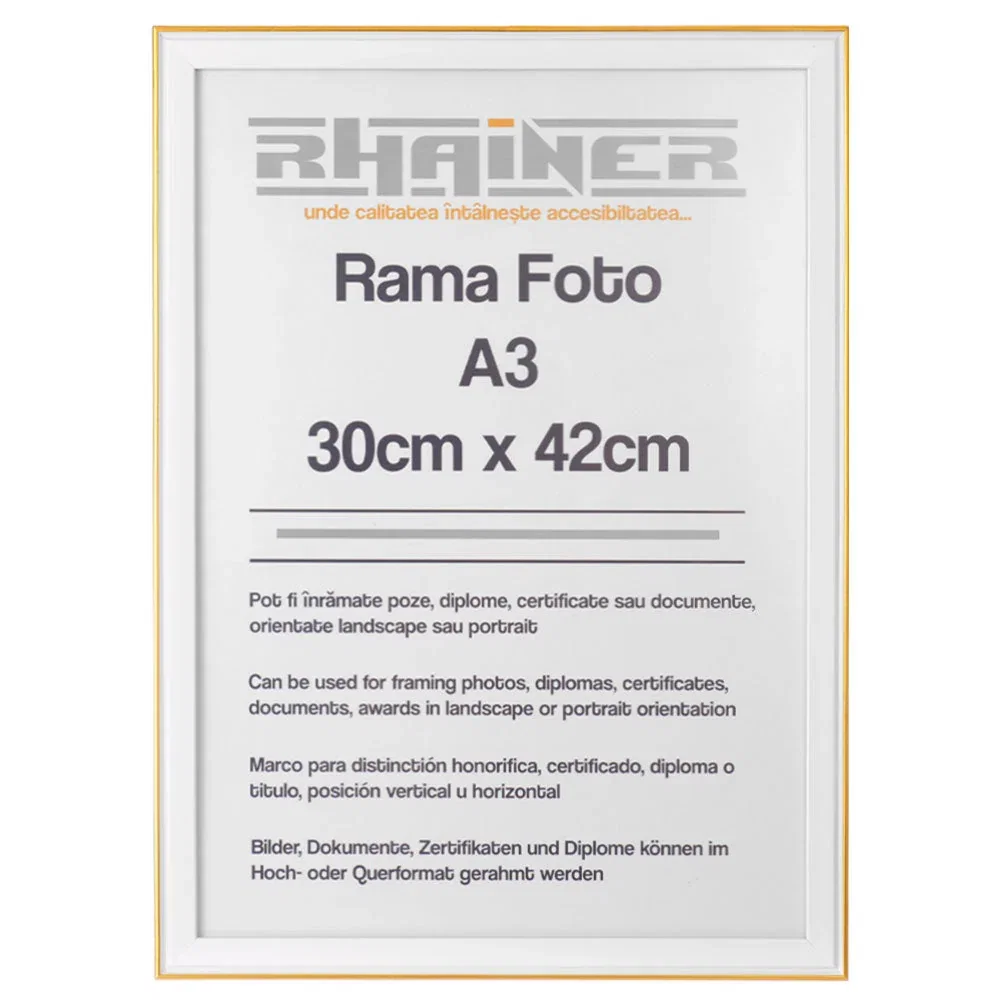 Rame Fotografie - Rama Foto A3 Barcelona Alb/Auriu FP0941A321