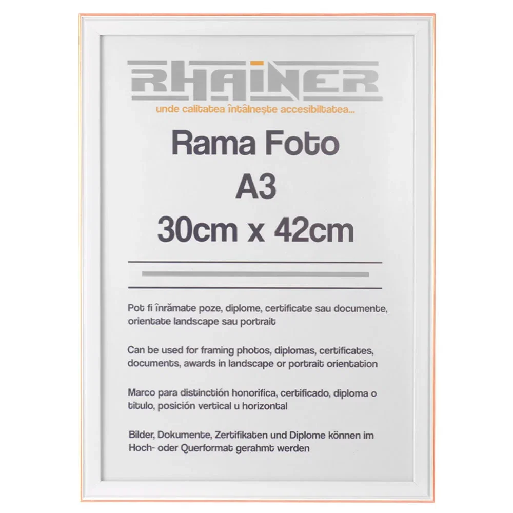 Rame Fotografie - Rama Foto A3 Barcelona Alb/Auriu Rose FP0941A331