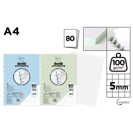Rezerve caiet mecanic - Rezerva Caiet Spiralat A4 IPB 80F 100G Patratele CE003