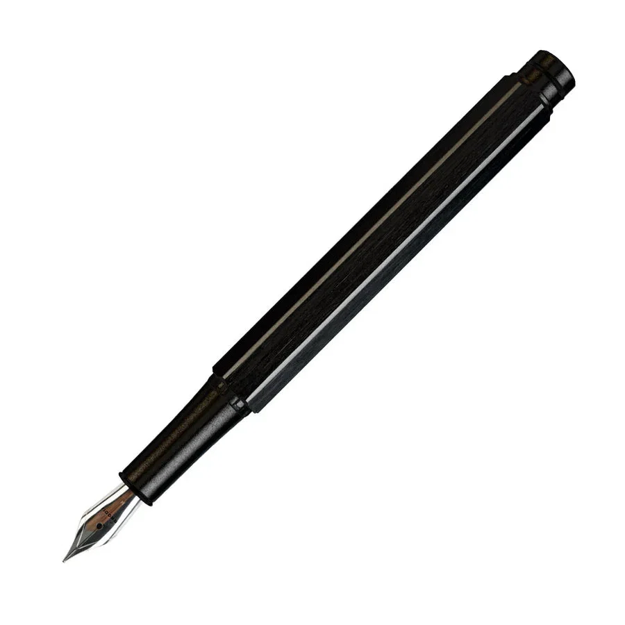 STILOU RHODIA SCRIPT METALIC NEGRU PENITA M + TRAGATOR CERNEALA 9339C [2]