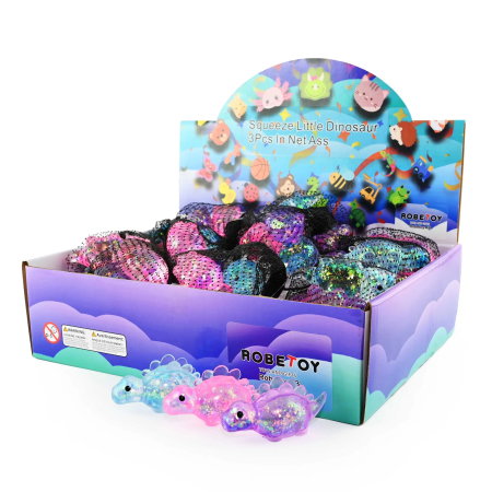 FIGURINA SQUISHY SUGAR 7CM LITTLE DINOSAUR GLITTER 3/SET 41071 [1]