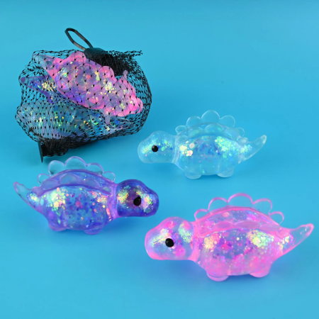 Squishy - FIGURINA SQUISHY SUGAR 7CM LITTLE DINOSAUR GLITTER 3/SET 41071