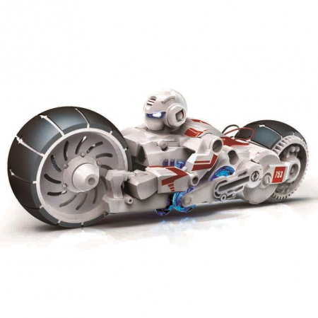 Seturi Creative pentru Copii - ROB KIT CREATIV ASAMBLARE MOTOCICLETA SOLARA ROBOT 21CM 50803