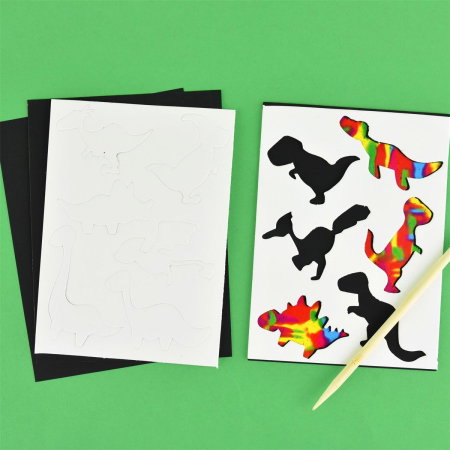 ROB MINI SET DE RAZUIT SCRATCH MAGIC DINOZAURI 4 PCS 23452 [1]