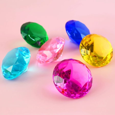 PIATRA DECOR 3.5CM FORMA DIAMANT 6/SET DIVERSE CULORI 50892 [0]