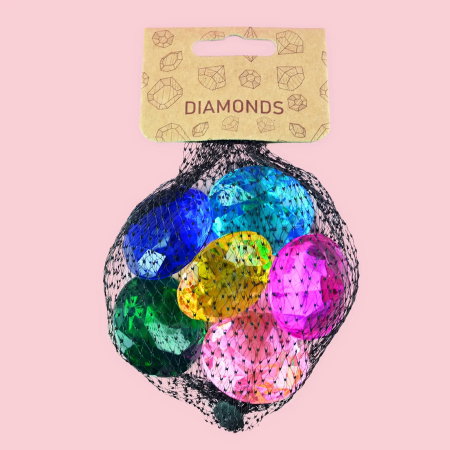 PIATRA DECOR 3.5CM FORMA DIAMANT 6/SET DIVERSE CULORI 50892 [1]
