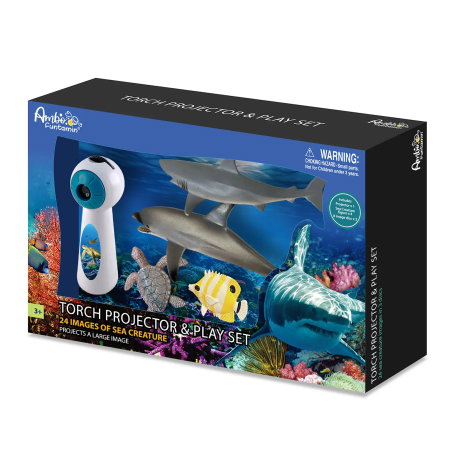 Jucarii - PROIECTOR PENTRU COPII ANIMALE MARINE 24 IMAGINI + 4 FIGURINE 26022