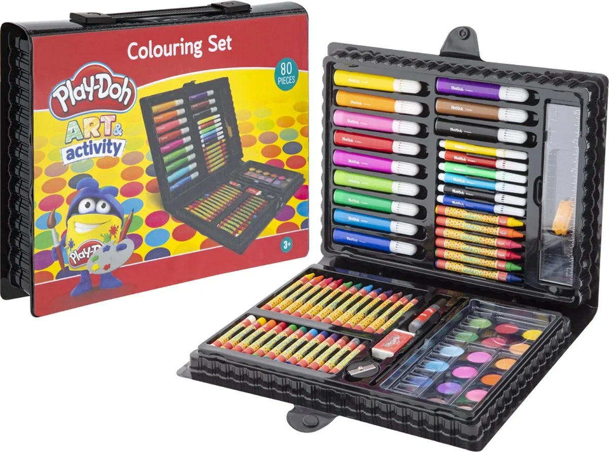 ARTICOLE COPII - SET 80 ACCESORII PICTURA SI DESEN PLAY DOH JK160007