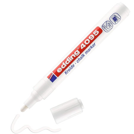 Marker Creta lichida - MARKER CRETA LICHIDA EDDING ALB 2-3MM ED040959