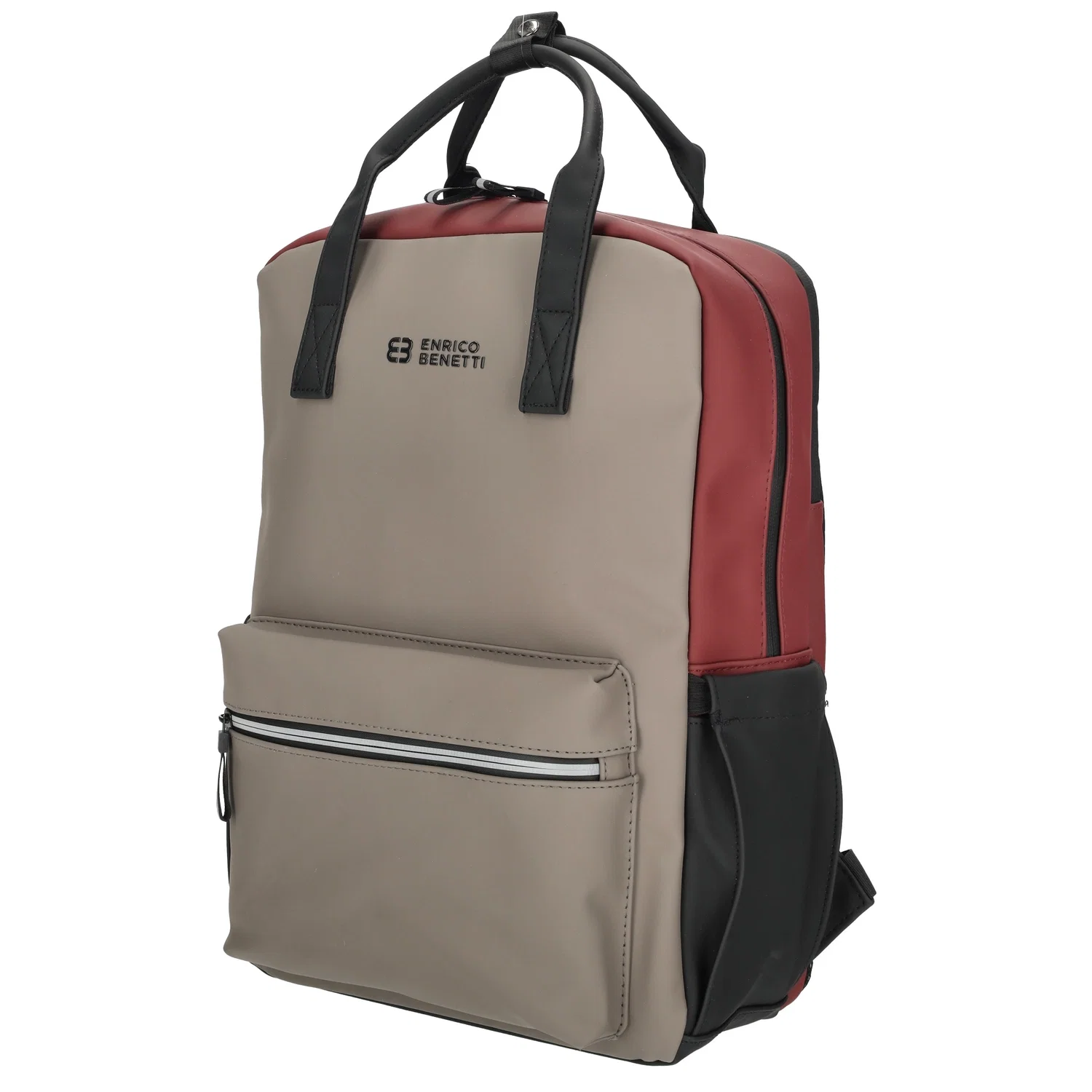 Ghiozdane, Rucsacuri, Trolere - Rucsac Laptop 17 inch Enrico Benetti Bergen Taupe-Burgundy
